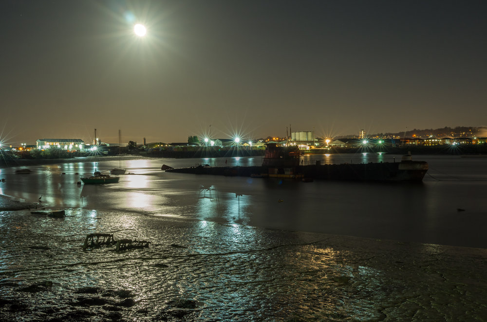   The Russian Submarine in the River Medway, shot from near Strood Pier   